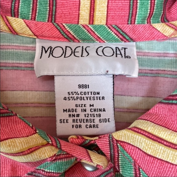 VTG Candy Stripe House Coat Dressing Gown Robe - Picture 7 of 8